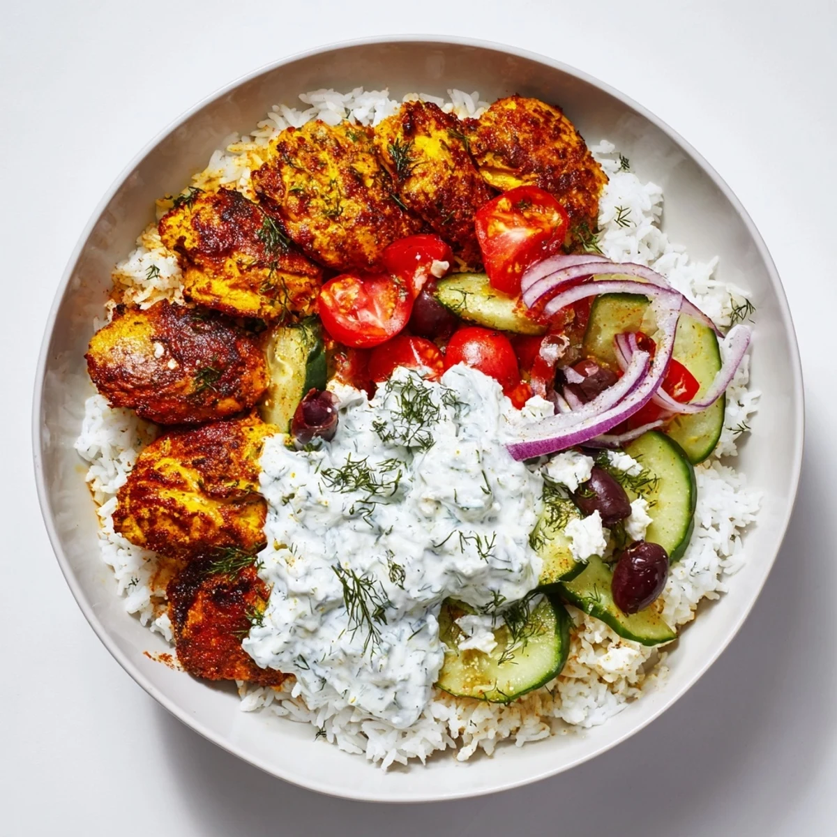 Greek Chicken Gyro Bowls