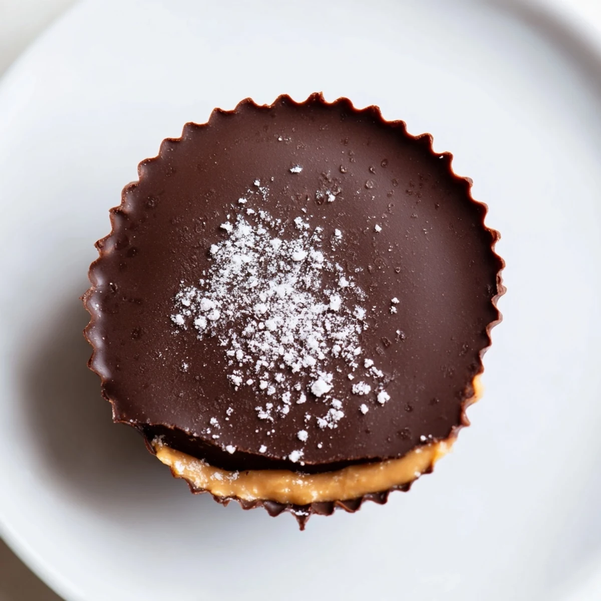 These homemade Chocolate Peanut Butter Cups rest on parchment paper, showcasing the rich chocolate and peanut butter layers.