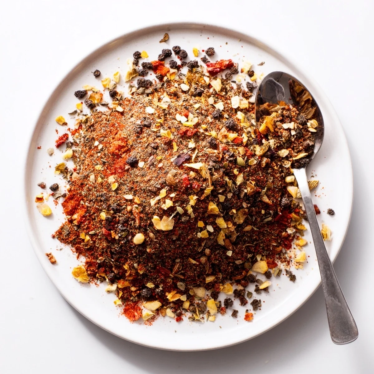 Close-up of Copycat Montreal Steak Seasoning sprinkled generously over a juicy grilled ribeye steak