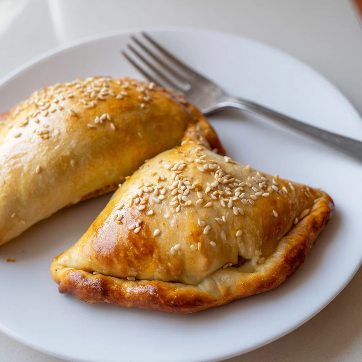 Homemade cheesy chicken pockets featuring tender chicken filling wrapped in golden crescent dough