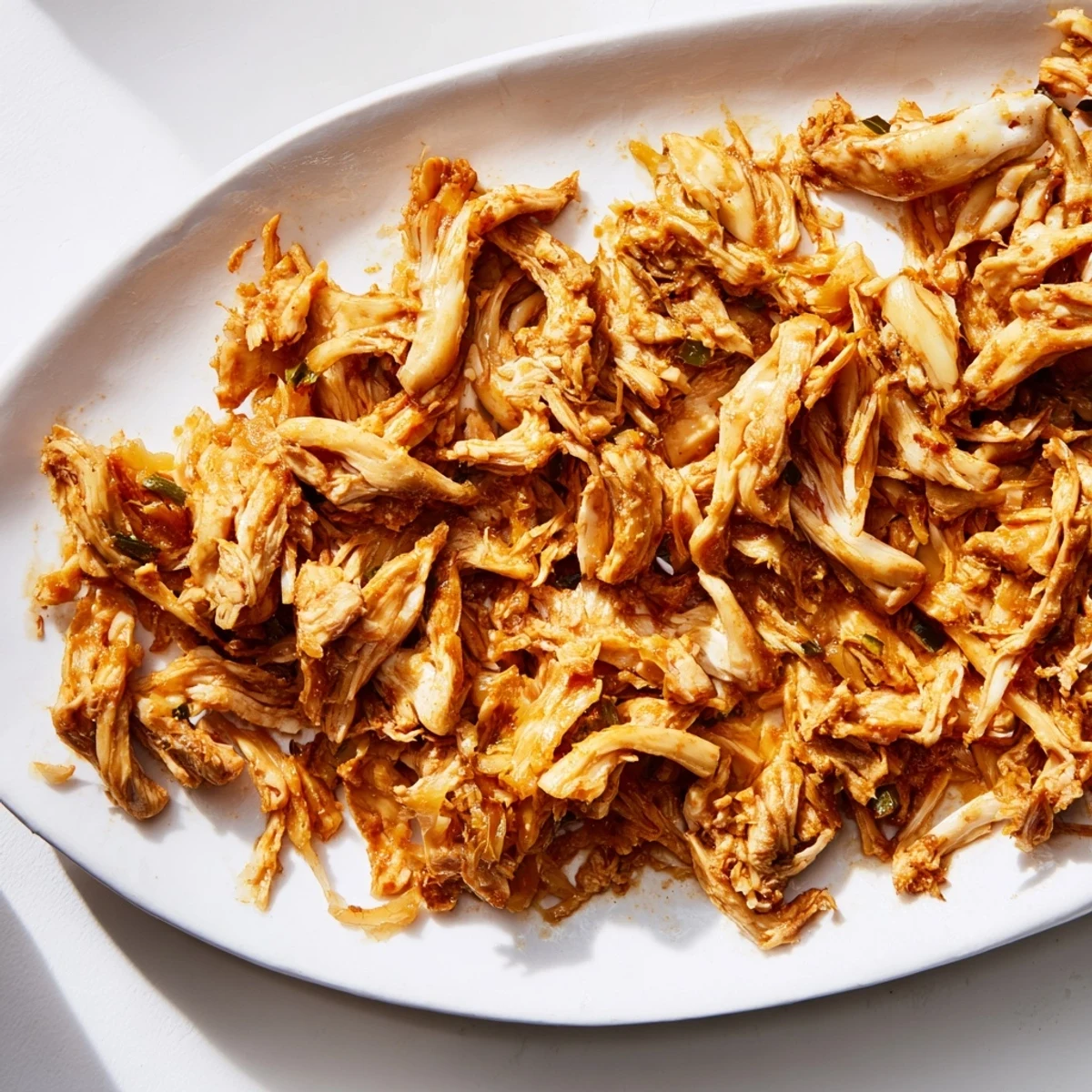 Crispy roasted mushroom carnitas spiced with smoked paprika and cumin served on warm corn tortillas