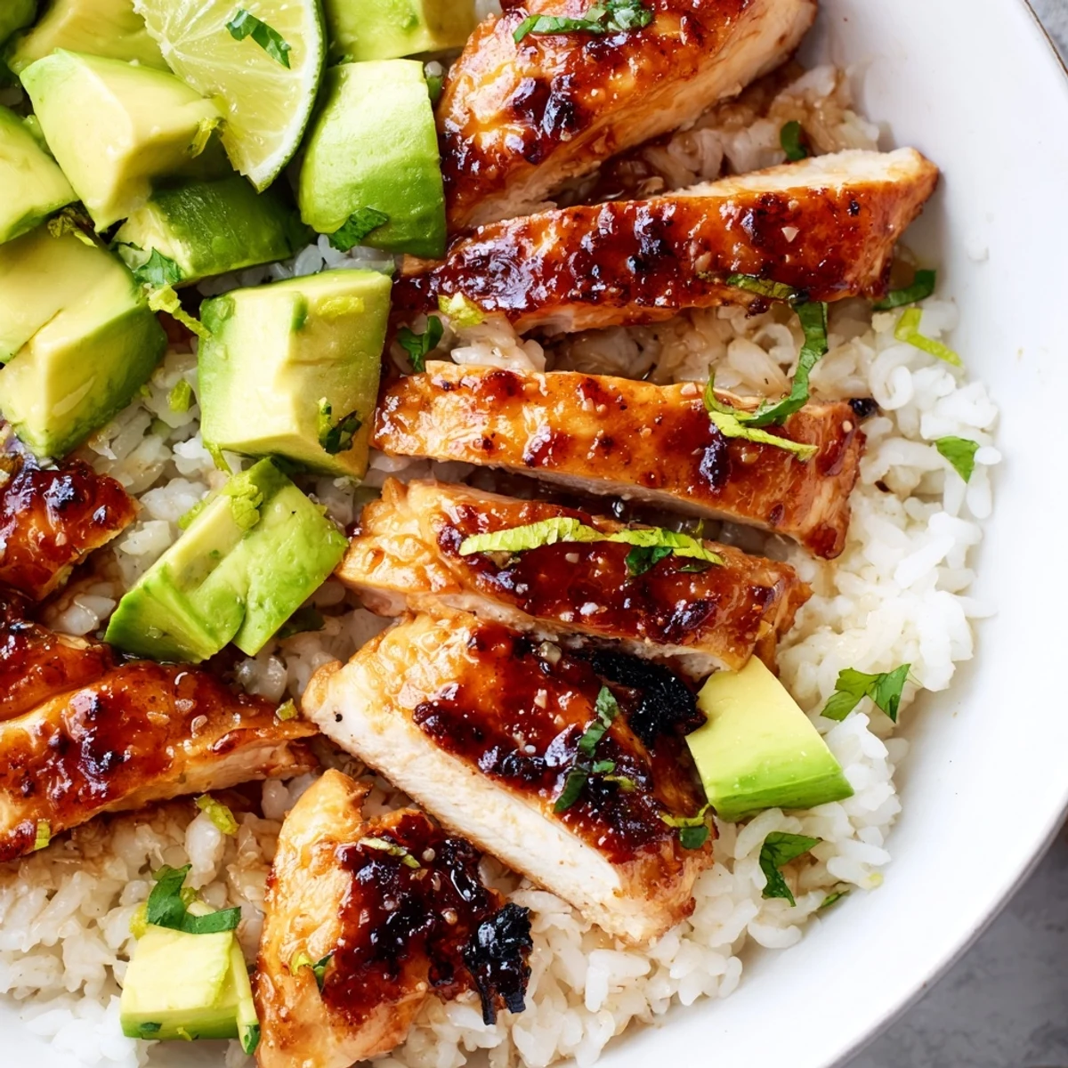 Honey Lime Chicken With Avocado Rice