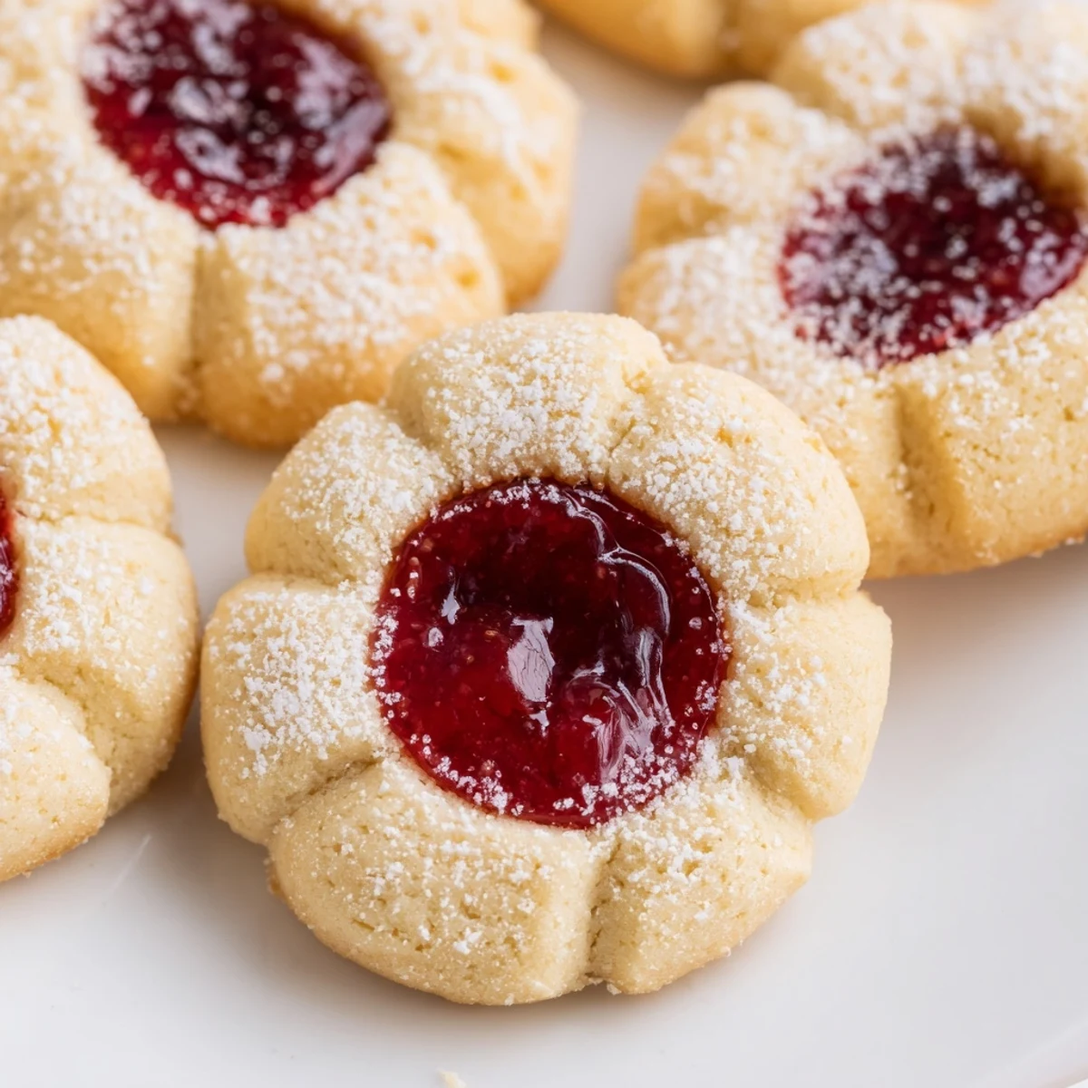 Flower Jam Thumbprint Cookies