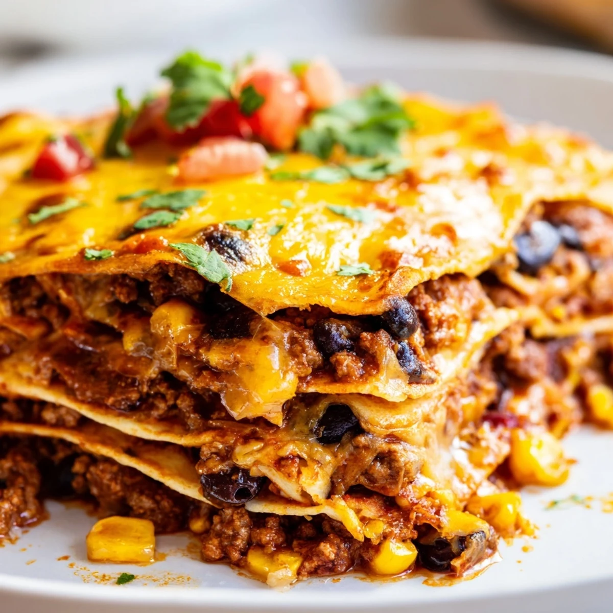 Baked Beef Enchilada Casserole