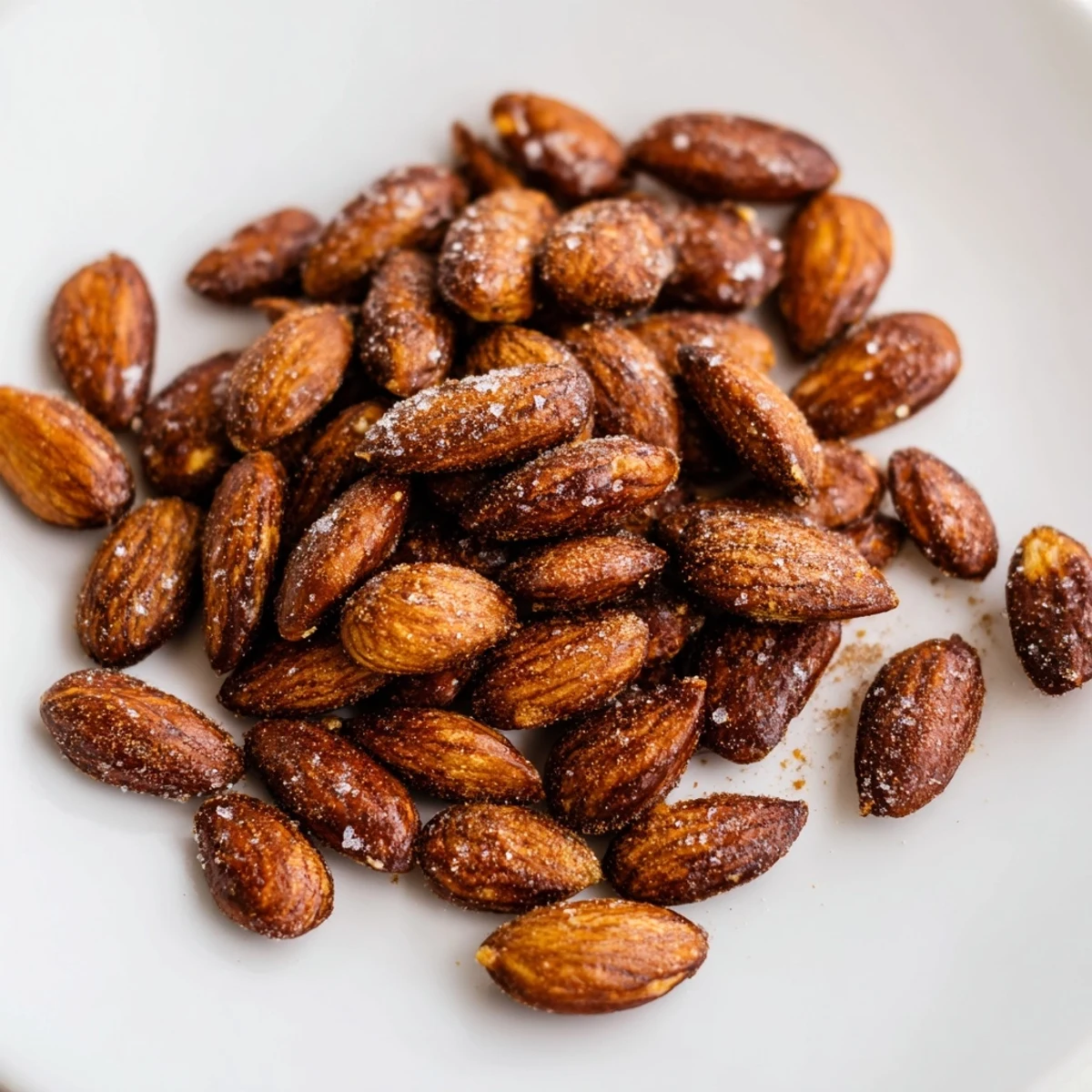 Warm roasted almonds glistening with olive oil served as a savory snack