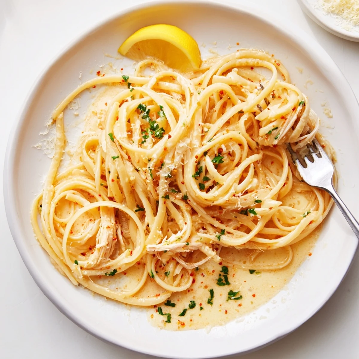 Creamy Cowboy Butter Pasta tossed with herbs, lemon zest, and grated parmesan