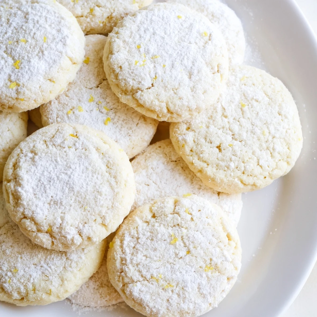 Golden soft chewy lemon cookies cooling on wire rack with zesty lemon garnish